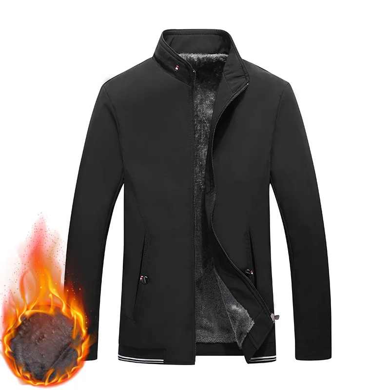 Три в одном Мужская зимняя утепленная куртка из флиса с воротником стойкой