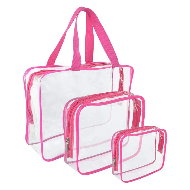 1/3pcs Cosmetic Bags Clear PVC Zipper Bag Women Beauty MakeUp Organizer Transparent Travel Pouch Toiletry Wash Storage Organizer images - 6