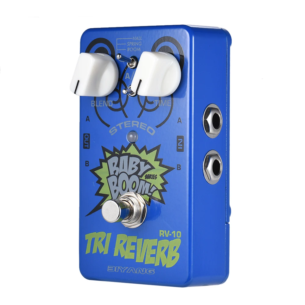 

BIYANG RV-10 BABY BOOM Series 3 Modes Stereo Reverb Guitar Effect Pedal True Bypass Full Metal Shell