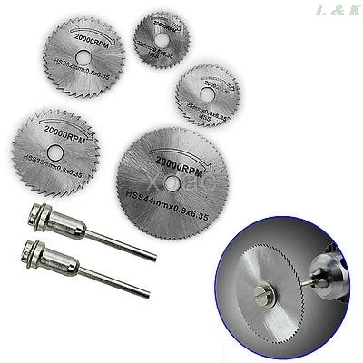 7Pcs/Set HSS Circular Wood Cutting Saw Blade Disc Mandrels for Dremel Rotary Tool M05 dropship | Инструменты