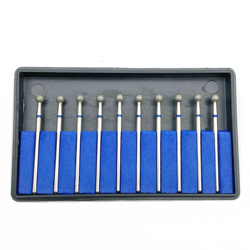 Алмазная дрель для ногтей с круглой головкой 10 шт. Фрезерный резак