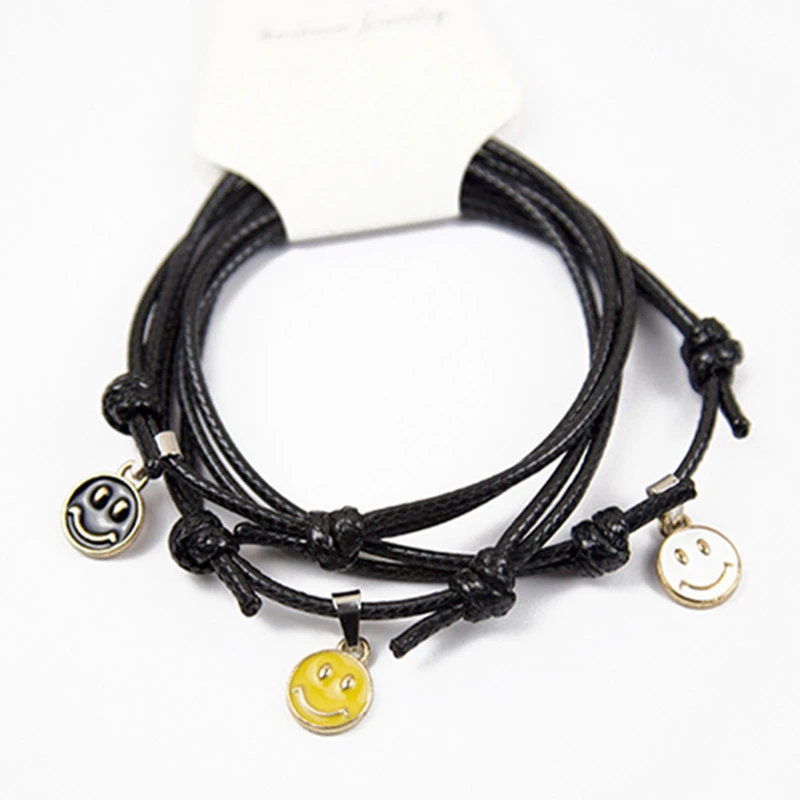 Новинка 3 шт./компл. браслеты для женщин ручной работы Регулируемый веревочный