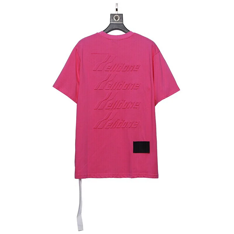 

Korean Fashion Net Red Style Little Red Book Recommendation Concave Embossed Printed Men's and Women's Same Loose Short Sleeve