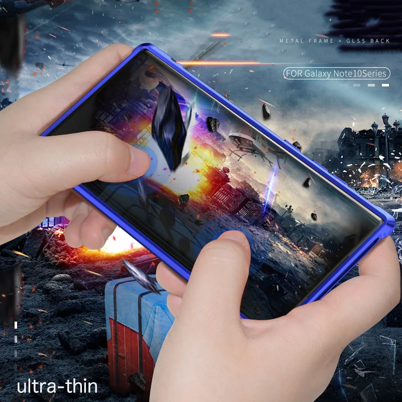 Ультратонкая металлическая рамка Note10plus зеркальная оболочка из закаленного