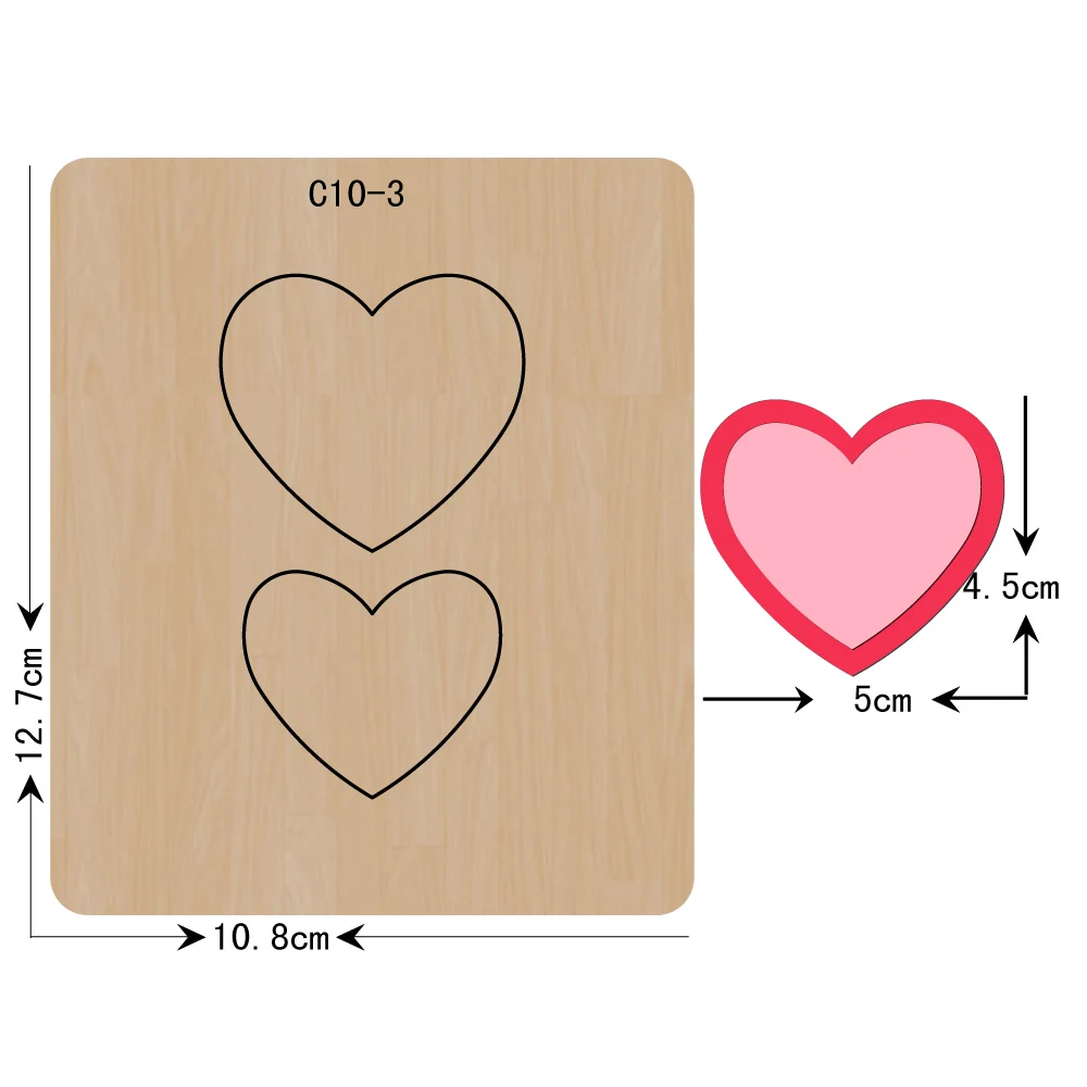

New Love, heart Wooden die Scrapbooking C-10-3 Cutting Dies