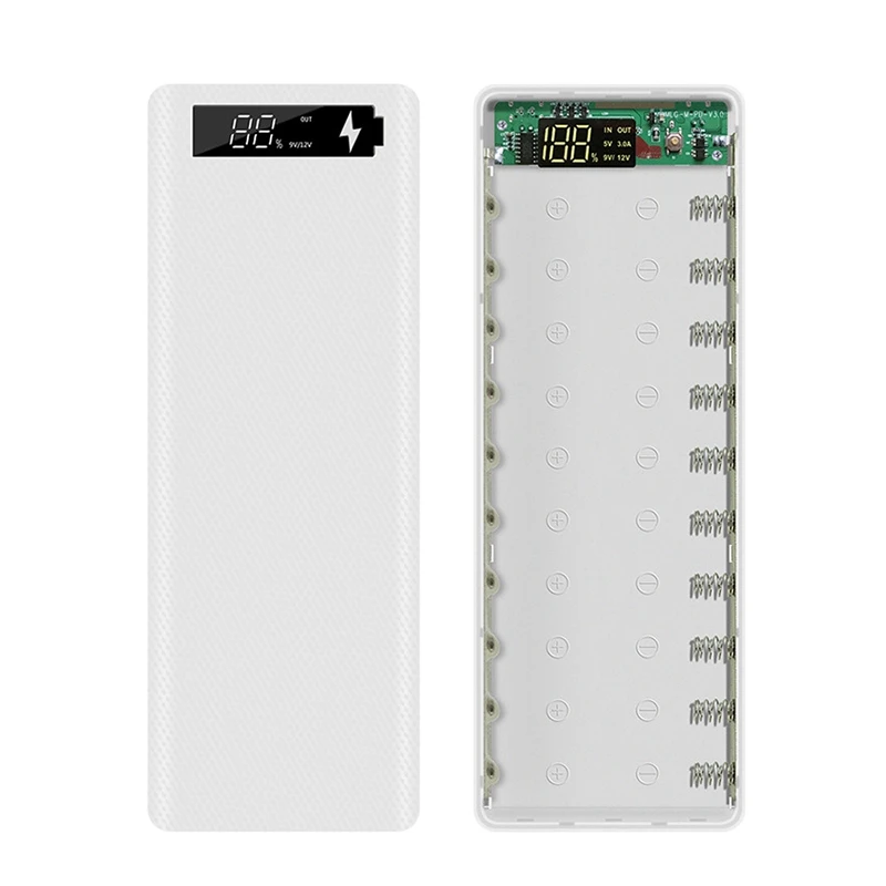 

Welding Free 10 x 18650 Battery Storage Box Dual USB Power Bank Case DIY 18650 Battery