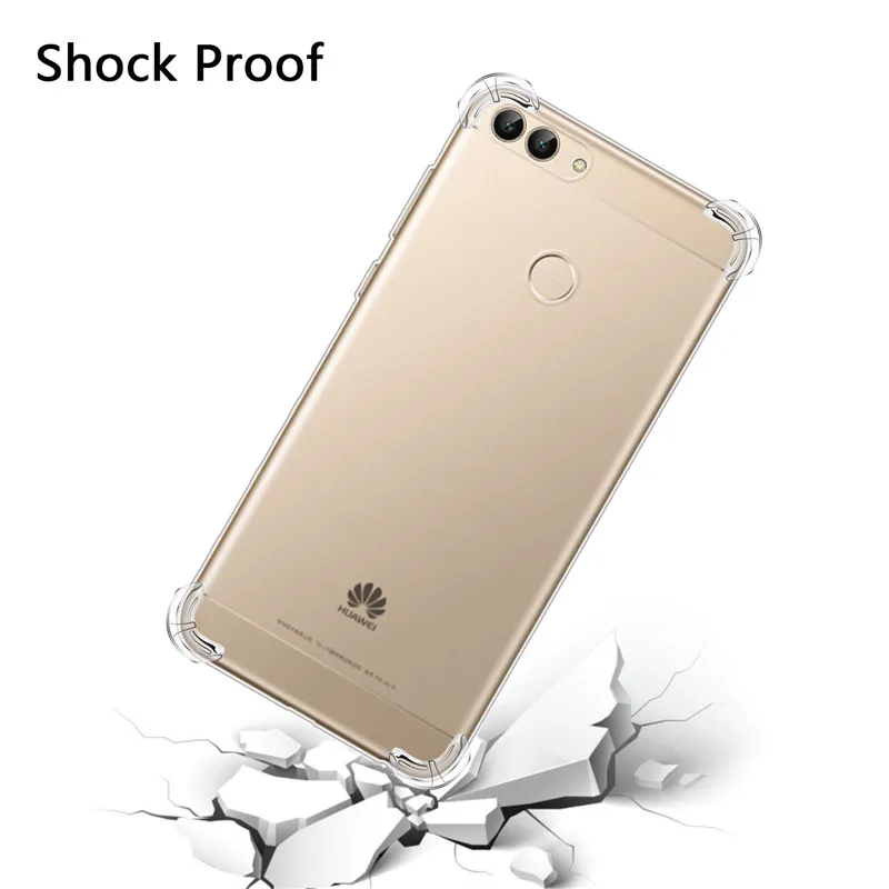 Противоударный Прозрачный чехол для Huawei Enjoy 7/P Smart/P8 Lite 2017/P Smart Plus/Nova 3i прозрачная