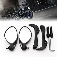 set 78 22mm motorcycle hand handguard protection brake clutch lever pair side mirror rear view mirrors for yamaha mt07 r3 r25