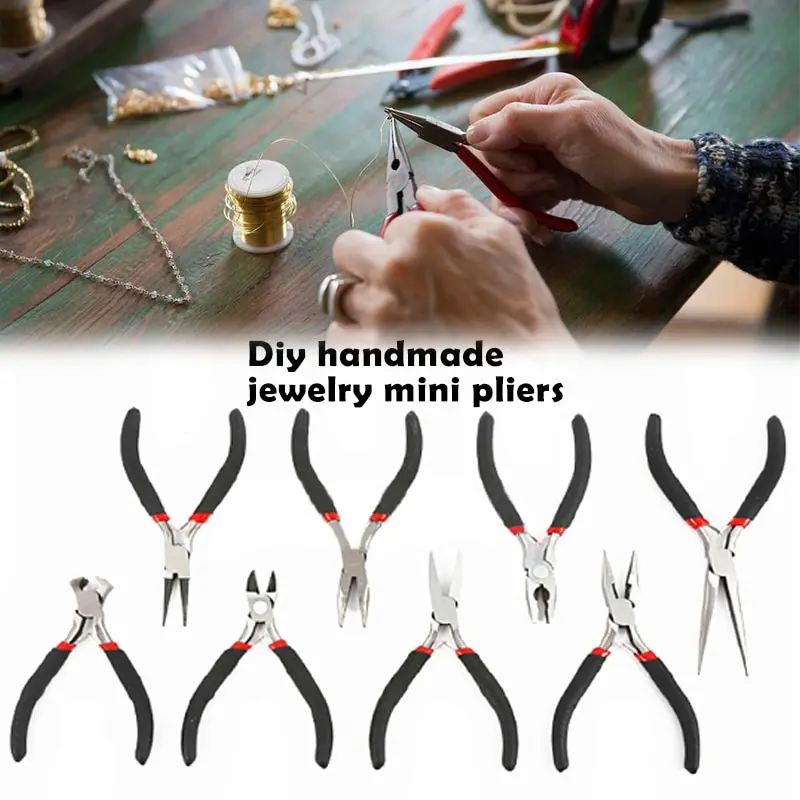 Новинка мини-плоскогубцы из нержавеющей стали с изогнутым носом длинным