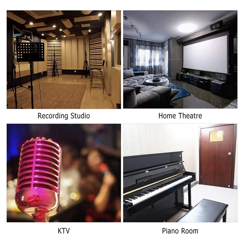 

6 Pcs Sound-Absorbing Foam Board,Wedge Board,for Studio Home Wall Ceiling Sound-Absorbing Foam,25 Block Mushroom Design