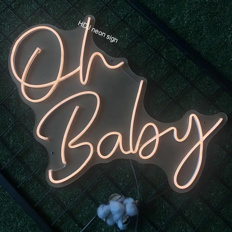 С надписью Oh BABY неоновая вывеска для организаций и магазинов индивидуальный
