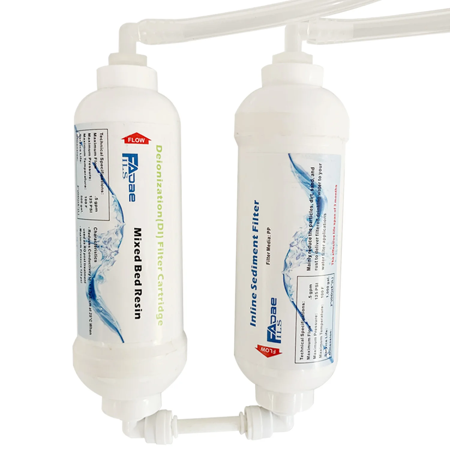 

2 Pack of 6" Long Inline Deionization DI Filter + Inline sediment filter With Adapter For Diode Lasers cooling