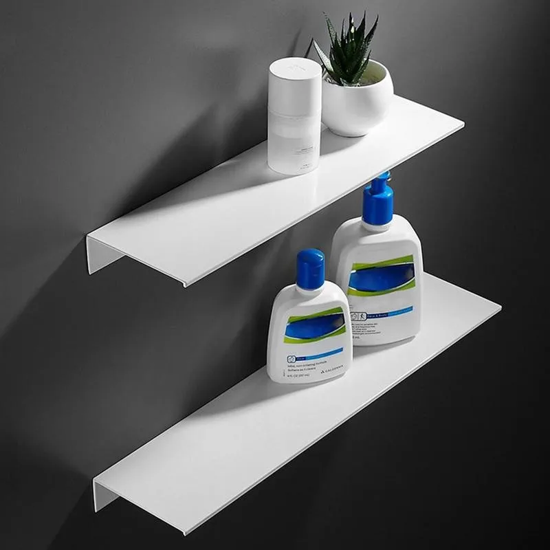 

1 шт. стеллаж для хранения ванной комнаты без перфорации 30-50 см, современные матовые полки для ванной, аксессуары для дома