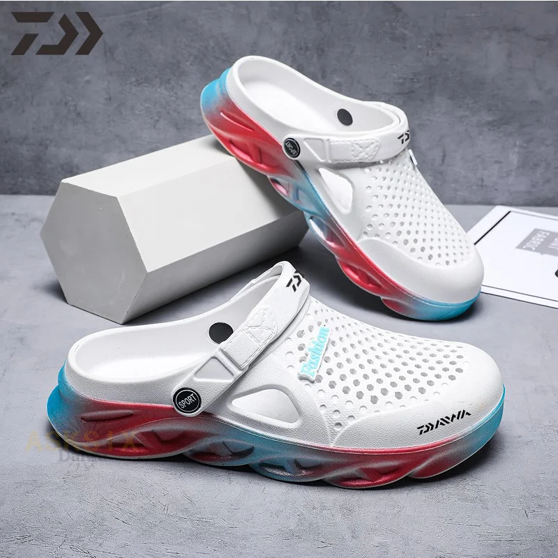 

Fishing Shoes Daiwa 2021 Outdoor Warders Thin Breathable Porous Shoes For Men Patchwork Fishing Slippers Creek Shoes Multi-color