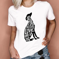 t shirt for women short sleeved greyhound minimalist dog quotes print cartoon anime t shirts for females