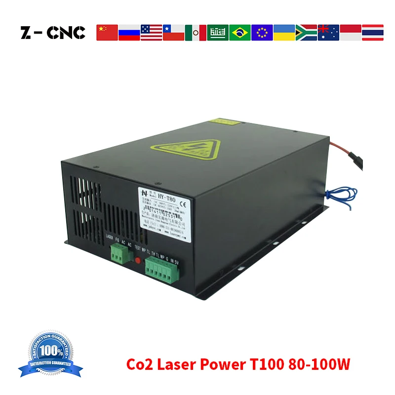 Z CNC Co2 лазерный Питание T100 на рост от 80 Вт 90 100 PWR HY БП заменить MYJG 100|Запчасти для
