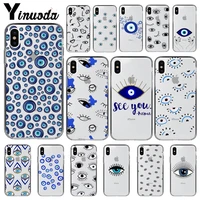 evil eye transparent soft shell phone cover for iphone 13 11 pro xs max 8 7 6 6s plus x 5 5s se xr cover