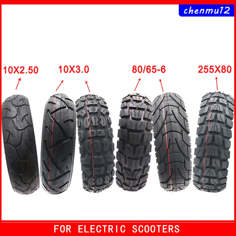 

10 Inch Tyre 255X80 80/65-6 10X3.0 10X2.50 Tire with Tube for KUGOO M4 PRO Electric Scooter Karts ATV Speedual Grace 10 Zero 10X