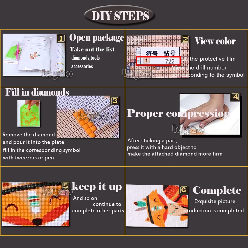 Pintura de diamante 5d Diy, mosaico abstracto, Tr&iacute;ptico, Flor de Fuego, bordado de diamantes completo, mosaico de diamantes de arte, decoraci&oacute;n del hogar-2