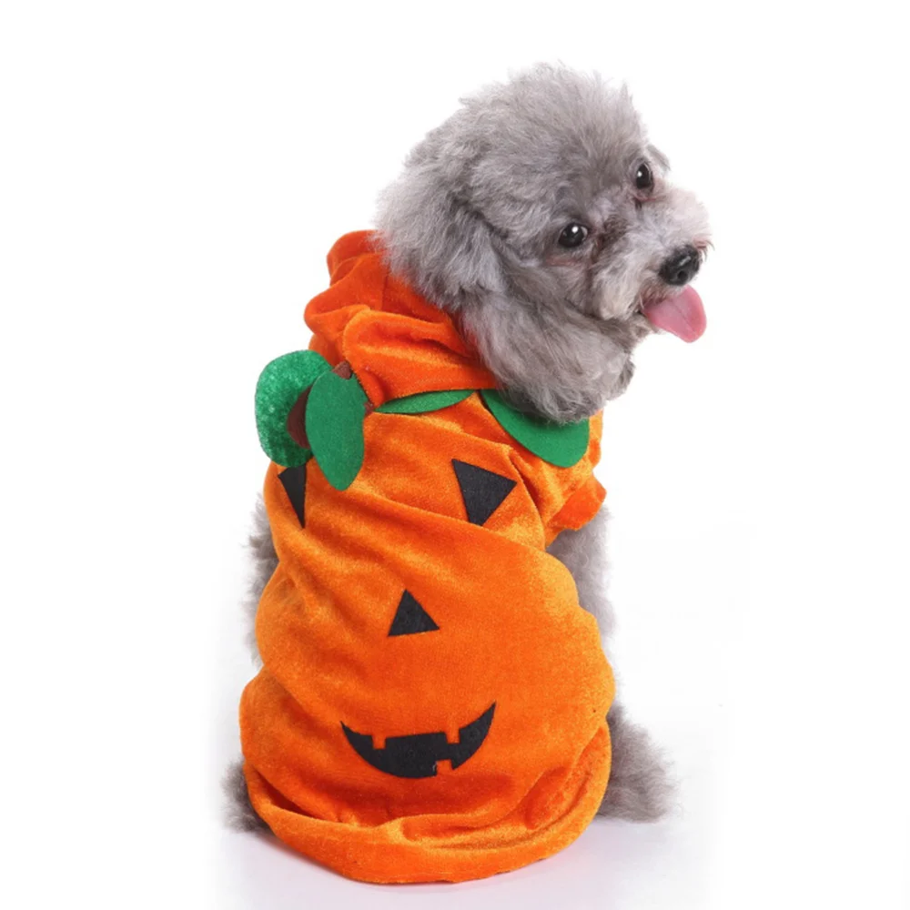 

Fashion Dog Puppy Dress Skirt Pet Clothes Hoodie Cotton Cloth for Party Christmas Gift - Pumpkin/Size