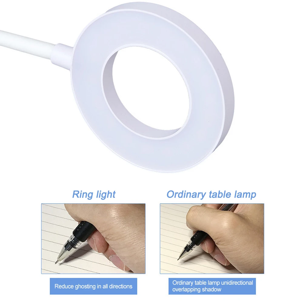 LED Table Lamp Touch On/off Switch Clip Desk 7000K Eye Protection Light Dimmer Rechargeable USB Led | Лампы и освещение