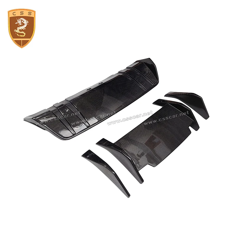 Fit For R8 Real Carbon Fiber Rear Lip DIffuser Bumper Car Modification Styling Body Kits | Автомобили и мотоциклы
