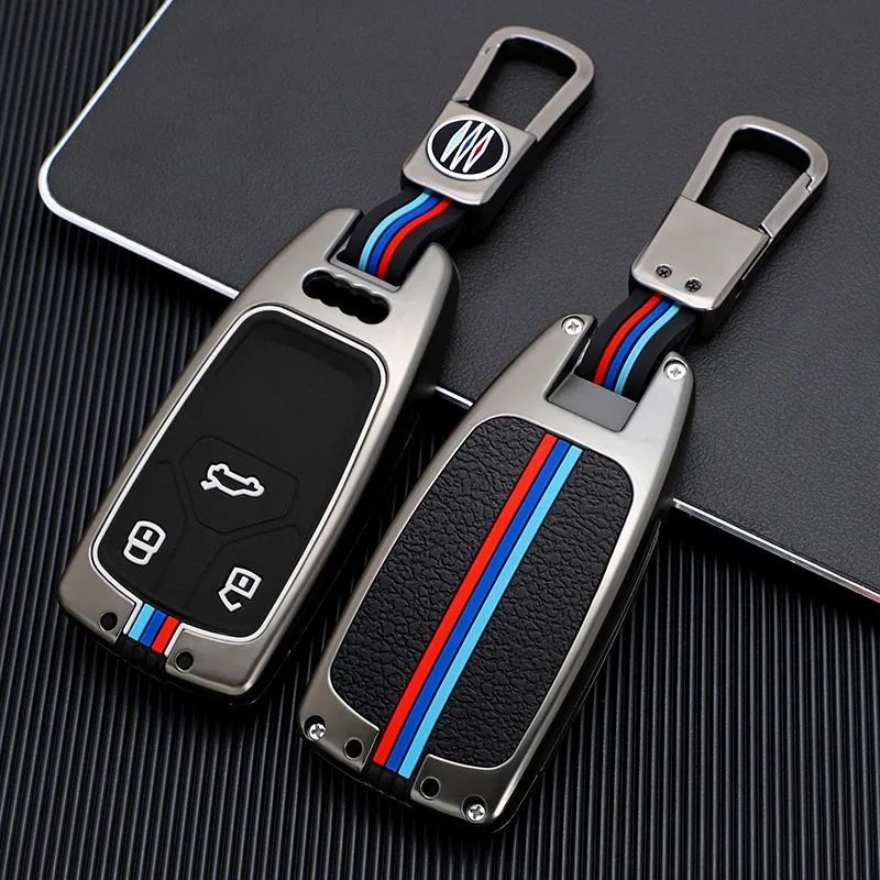 

Zinc Alloy Car Key Case Cover Skin Shell for AUDI A4 A4L A5 Q5 Q7 TT 2016 2017 Key Fob 2016 2017 2018 Styling Accessories