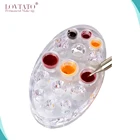 Держатель для пигмента Акриловый Овальный, стойка для чернил, многоразмерный контейнер для хранения цветов макияжа с 15 отверстиями