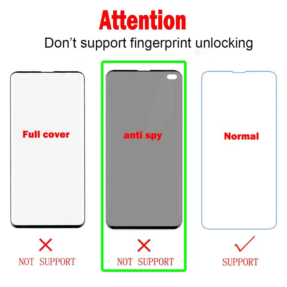 Tempered Glass For Samsung Galaxy S20 FE S23 Plus S21 A21S A53 Privacy Film Peep Screen Protector for Samsung Note 20 Ultra S22