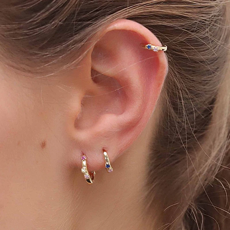 CANNER Trend Insects Stars Moon Gold Earrings For Women Pendientes Piercing Hoop Earring Girl Unique Party Fine Jewelry Gift | Украшения и