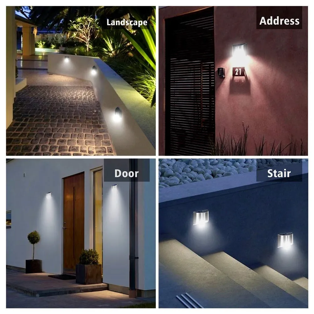 

Led Stairs Solar Light Outdoor Decoration PIR Motion Sensor Solar Powered Fence Lights Sunlight Lighting for Garden Stair Lamp