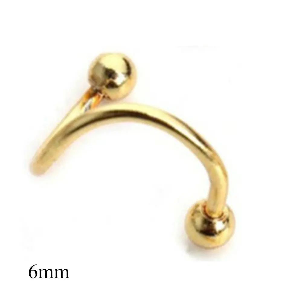Ear Nail Bone Barbell Earring Piercing helix ear stud tragus Black Silver Gold Cartilage Ring For Men Women | Украшения и
