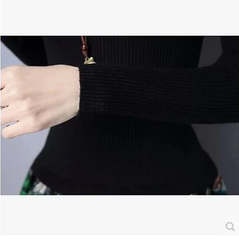 Осень-зима 2019 цельнокроеное вязаное платье-свитер свободного покроя элегантное