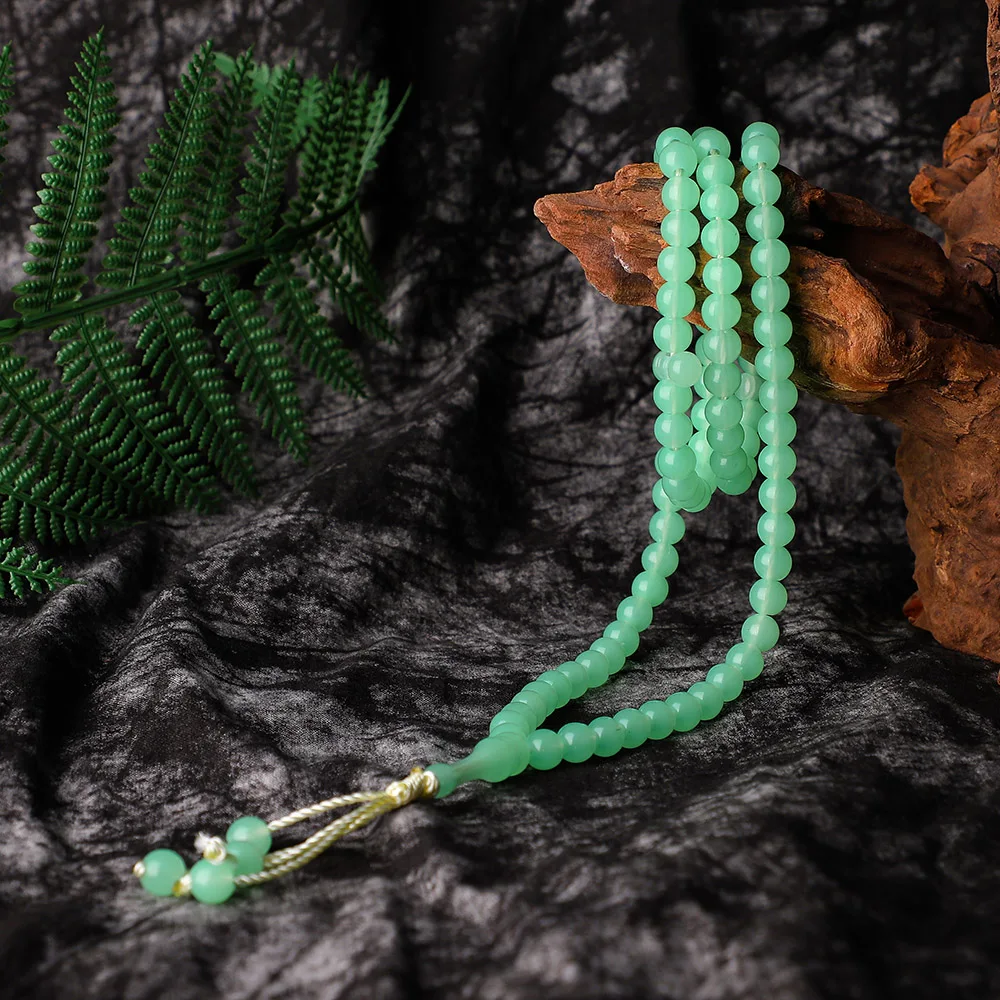 Ближний Восток Для женщин мужчин светящийся 8 мм натуральный Tassel Pendant 99 четки