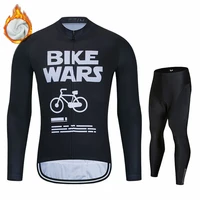 winter cycling clothing long sleeve jersey set men team warm jacket mtb clothing thermal fleece ropa ciclismo