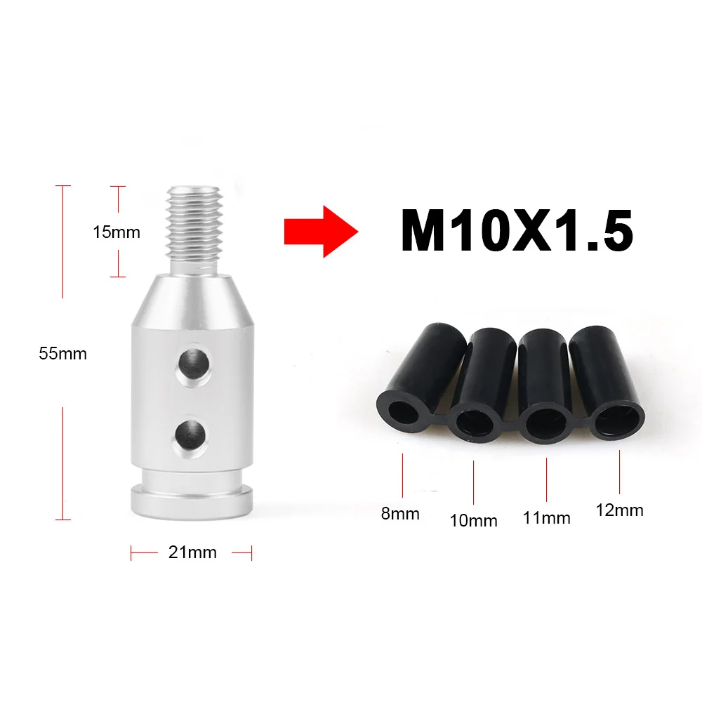 M10x1.5 SILVER Универсальное автомобильное Руководство переключения передач адаптер для ручки для M10x1.5/M12x1.25 резьбы алюминиевого сплава - Цвет: M10x1.5 SILVER