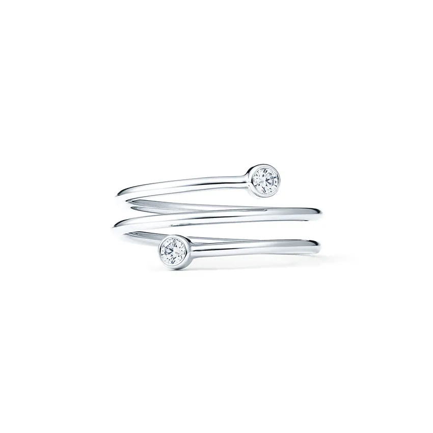 

Classic silver zircon ring three rows of the ring
