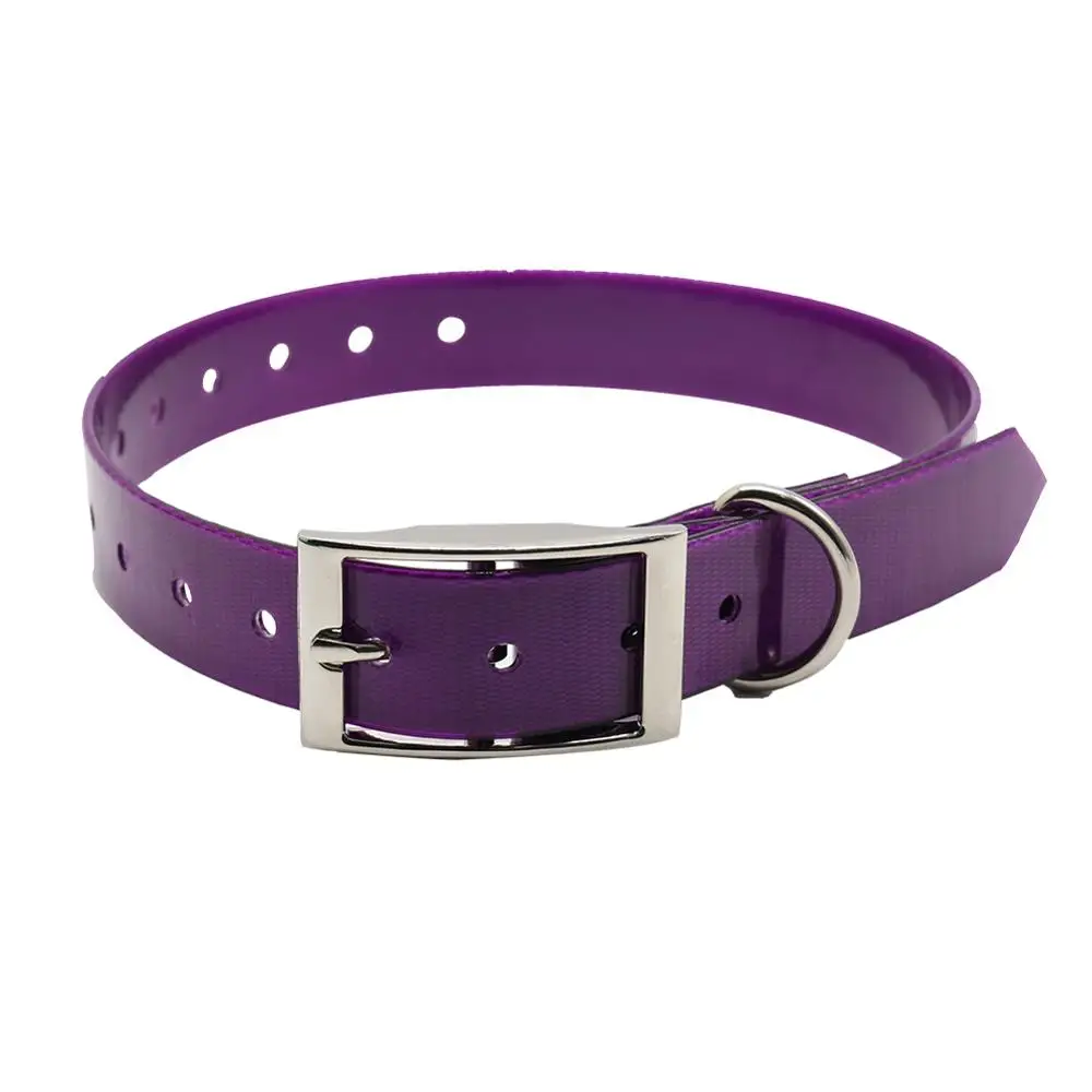 Purple Модный ошейник для питомца собаки TPU+ нейлон 7 устойчив к загрязнениям качественный дезодорант цвета Высокое качество ошейники водонепроницаемый легко чистить питомца - Цвет: Purple