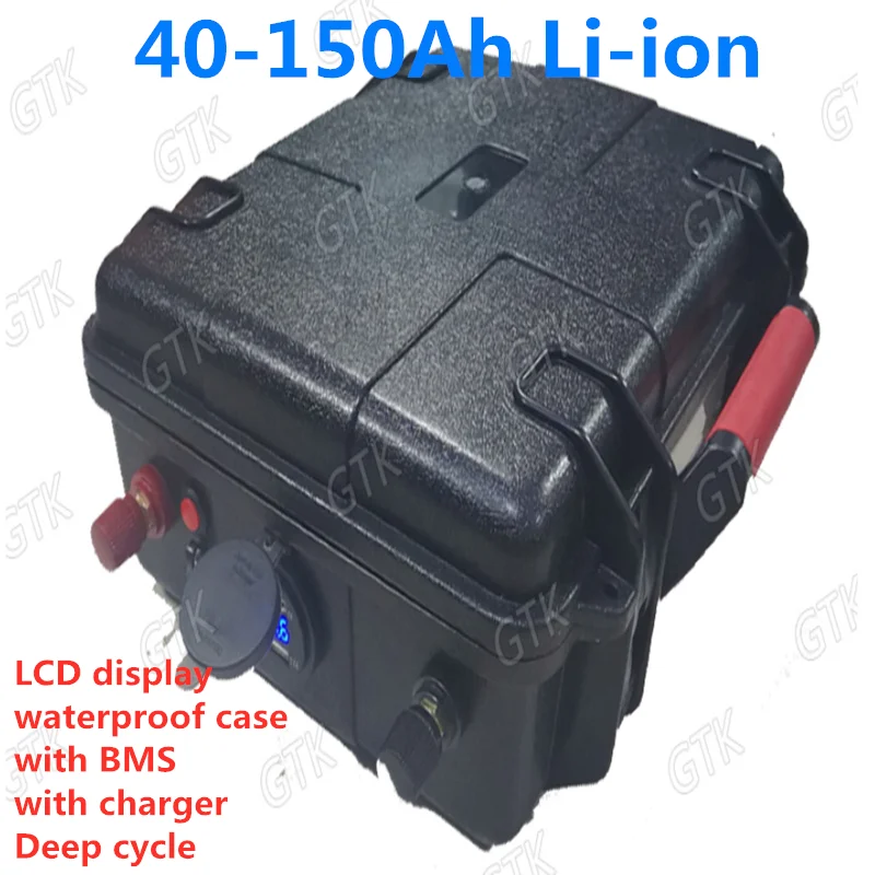 GTK водонепроницаемый перезаряжаемый литий ионный аккумулятор 12 в 40 Ач 60 ач 80 100 120