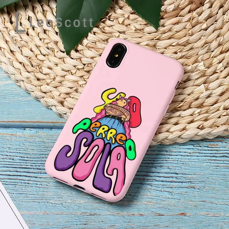 

Yo Perreo Sola Bad Bunny Maluma Phone Case Candy Color for iPhone 6 7 8 11 12 s mini pro X XS XR MAX Plus