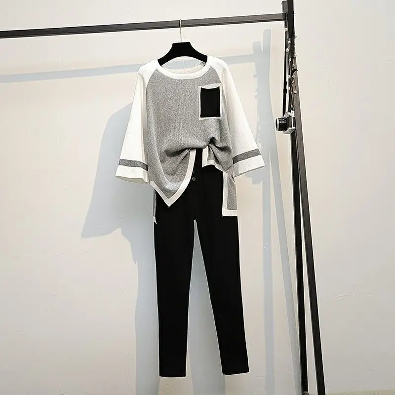 

Women's Suits, Plus Size Women's Clothing, 2021 New Style, Age-reducing and Thinning, Two-piece Fashion, Two-piece Women