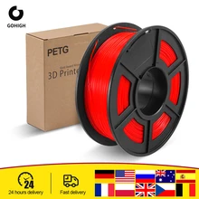 GOHIGH PETG Filament 1kg 1.75mm Diameter Tolerance +/-0.02mm 320m/Roll 100% No Bubble High Strength FDM 3D Printer Material