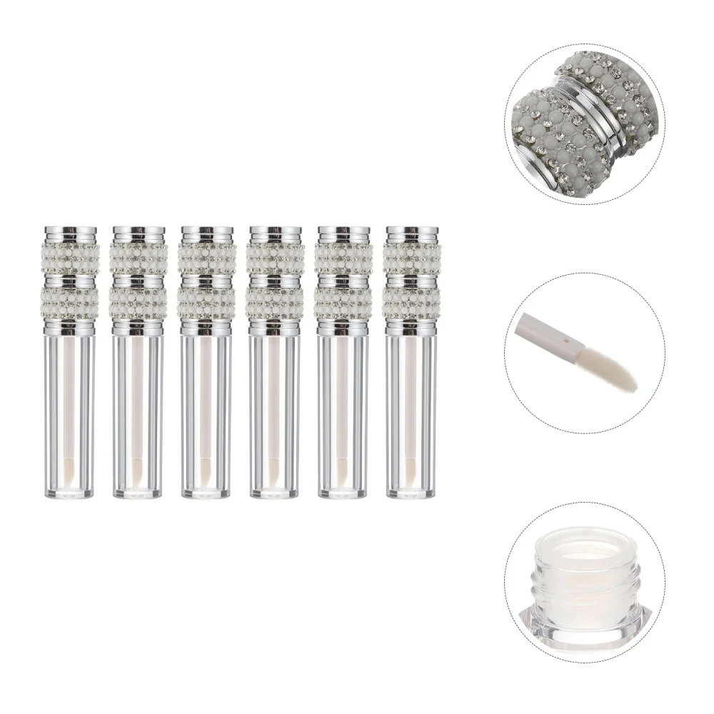 

6pcs 5ml DIY Lip Gloss Containers Liquid Lipstick Empty Lip Balm Containers