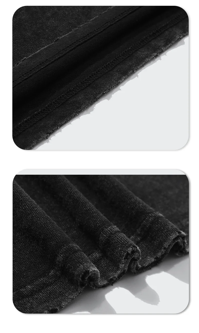 

Cotton New Half-sleeved T-shirt Harajuku Vintage Streetwear Hip-hop Anime Printing The Letter Do Old Leisure Loose Breathable