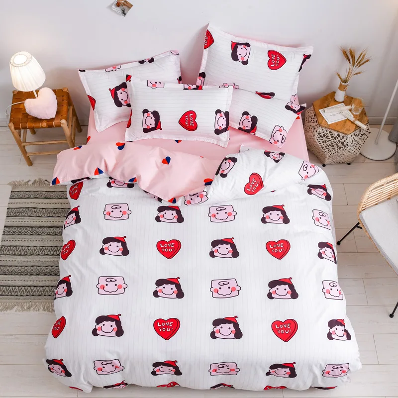 

Patterns Bedding Set Home Multiple-colors Bedding Duvet Cover Set Bed Sheet Duvet Set Bed Sheets and Pillow Case 4 Pcs Set