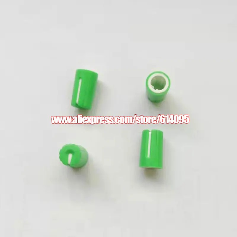 Зеленая полувальная потенциометровая крышка пластиковая закручивающаяся