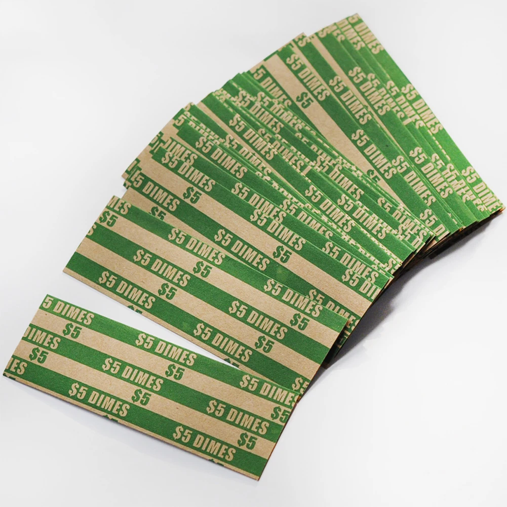 300/500/600/1000Pcs Kraft Paper Cent Dollar Coin Wrappers Assorted Striped Storage Bag Pouch Gift Wraped | Дом и сад