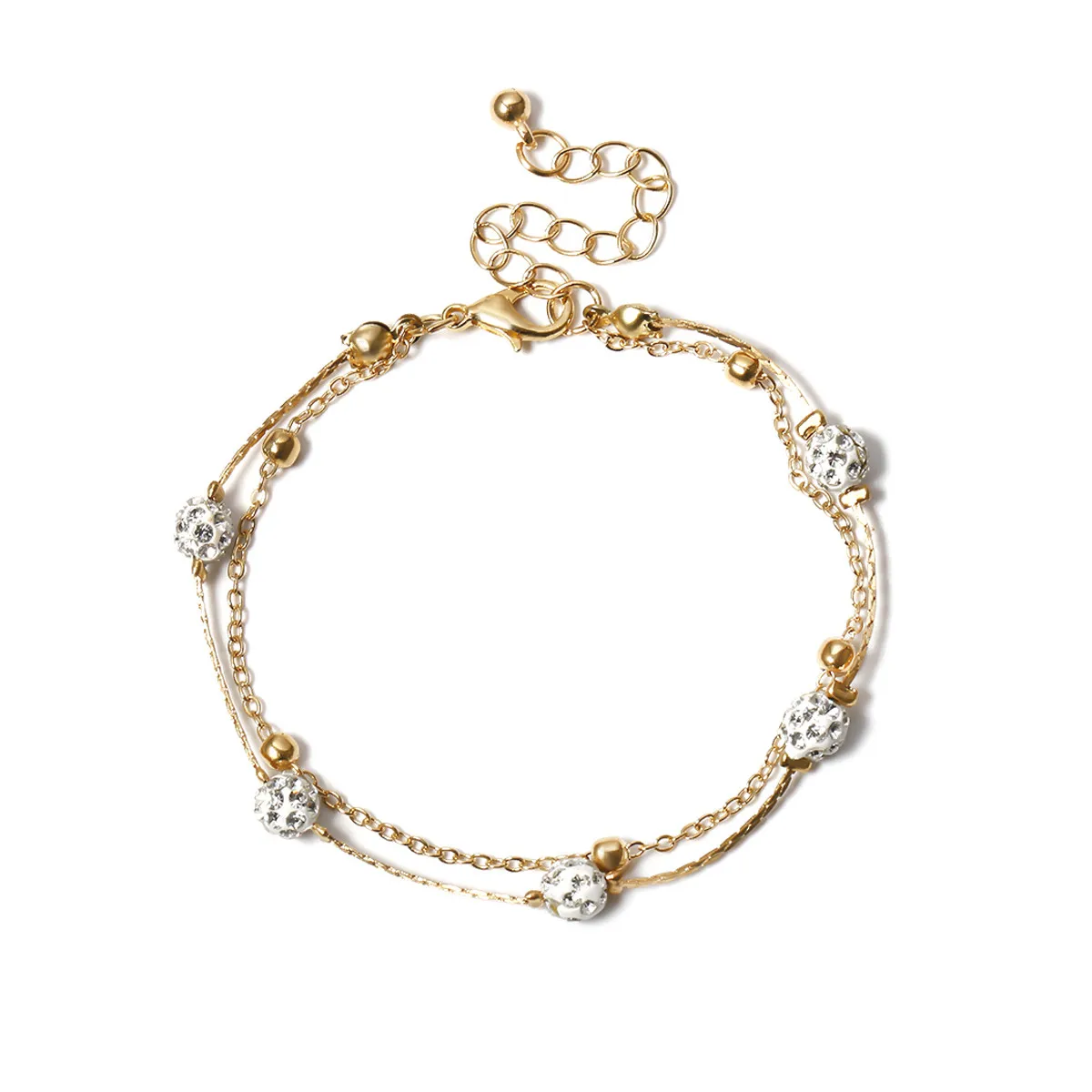 

PuRui Boho Ankle Bracelet Rhinestones Beads Pendant Foot Chain Charm Bracelet Anklets for Women Fashion Jewelry Beach Accessorie