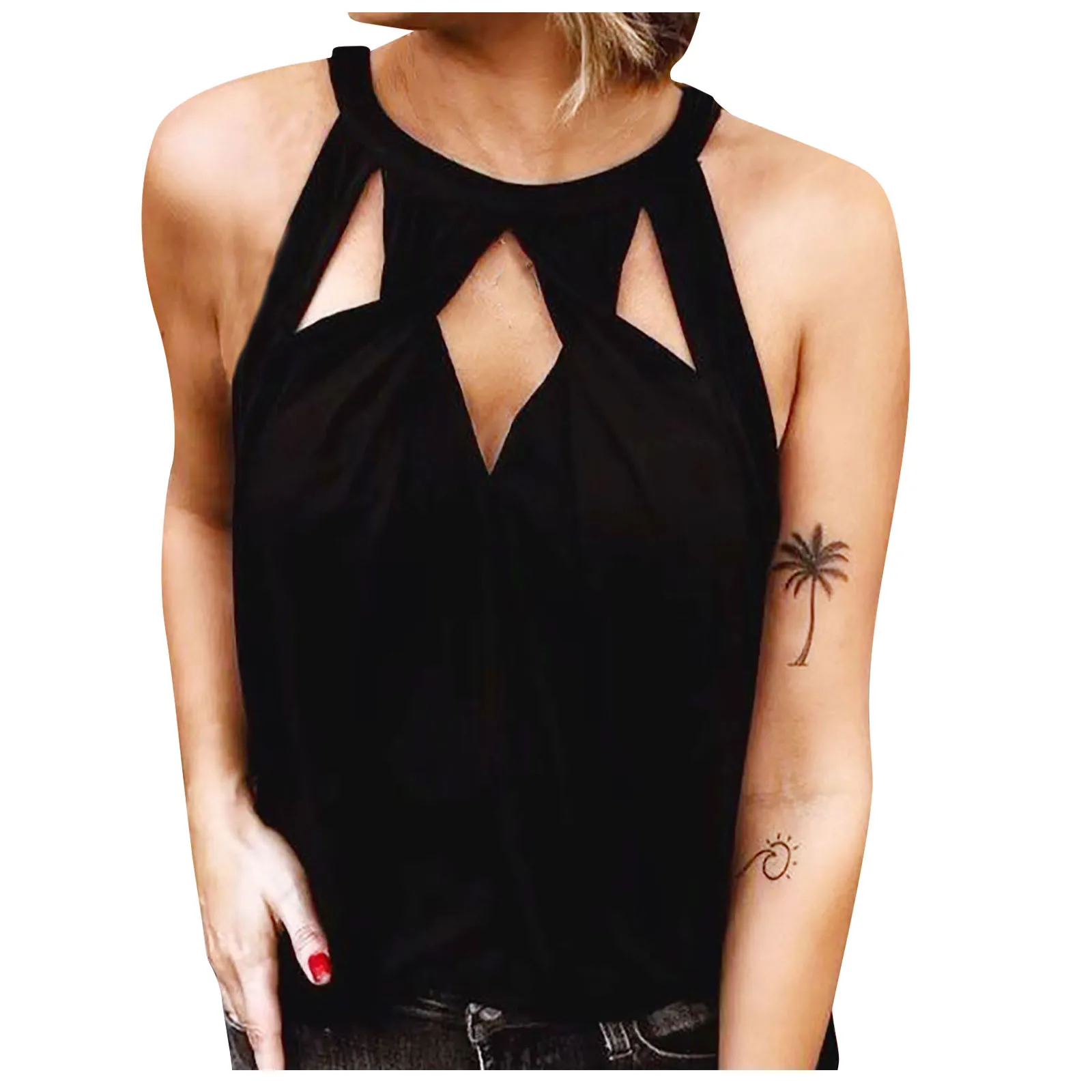 

Women Blouse TopBlackStylish T-shirts Blouse