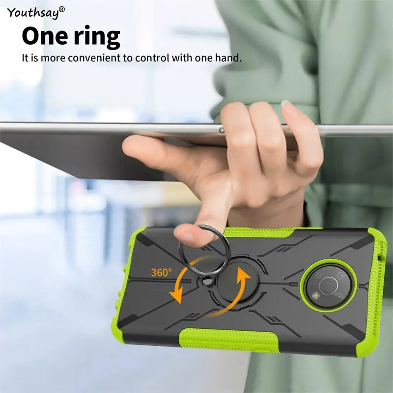 For Nokia G300 Case Cover For Nokia G300 Shell Funda Ring Armor Shockproof Protective Phone Bumper For Nokia G300